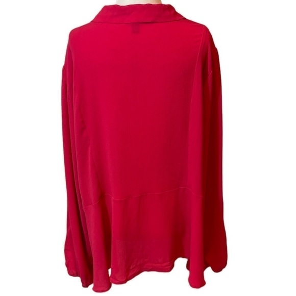 Fuchsia Pink Crepe Tie Front Peplum Jacket, size 5 lightweight, Barbie core - Picture 8 of 13